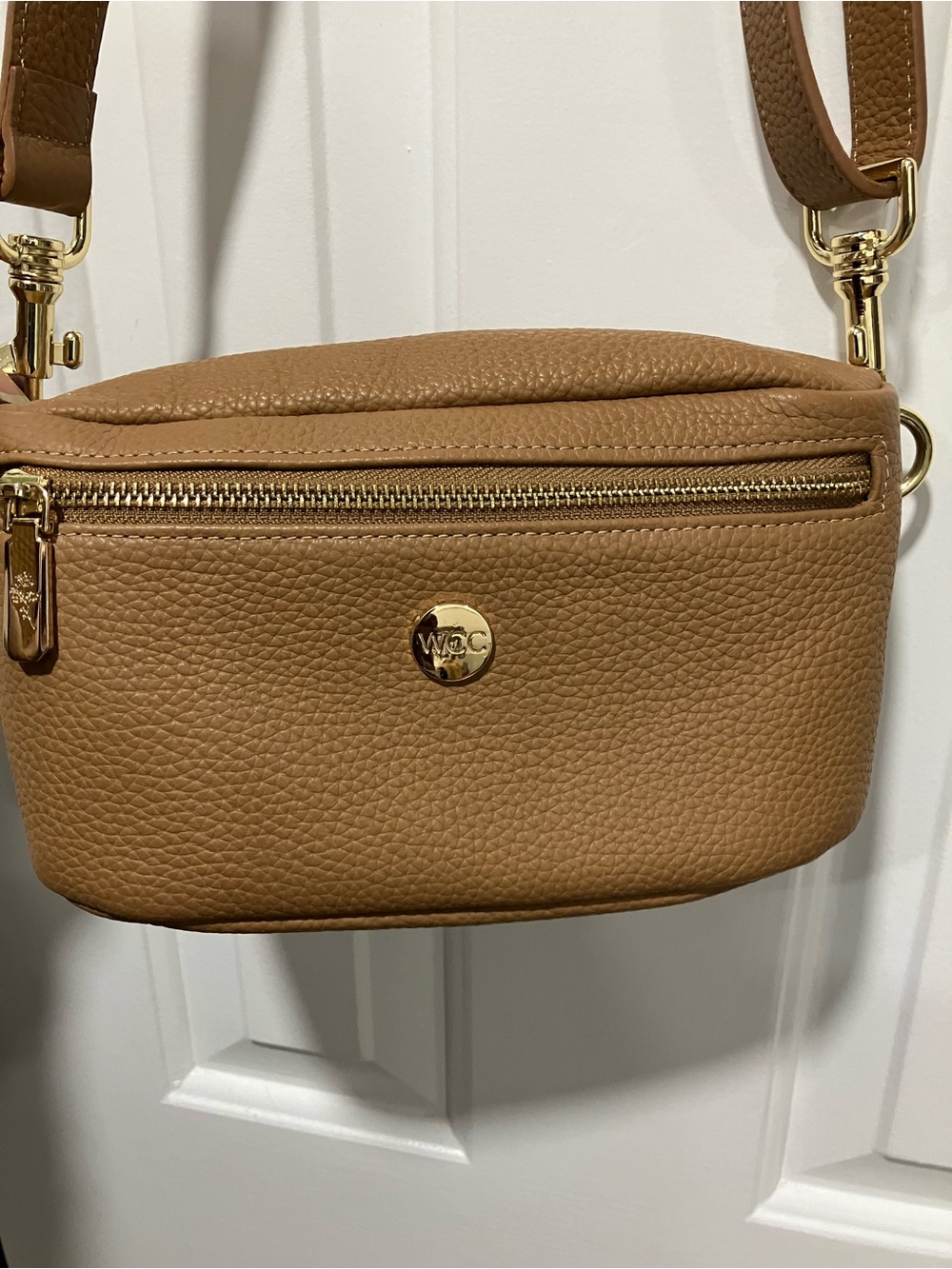 WCC West Coast Catholic Tan Belt Bag/Crossbody Leather